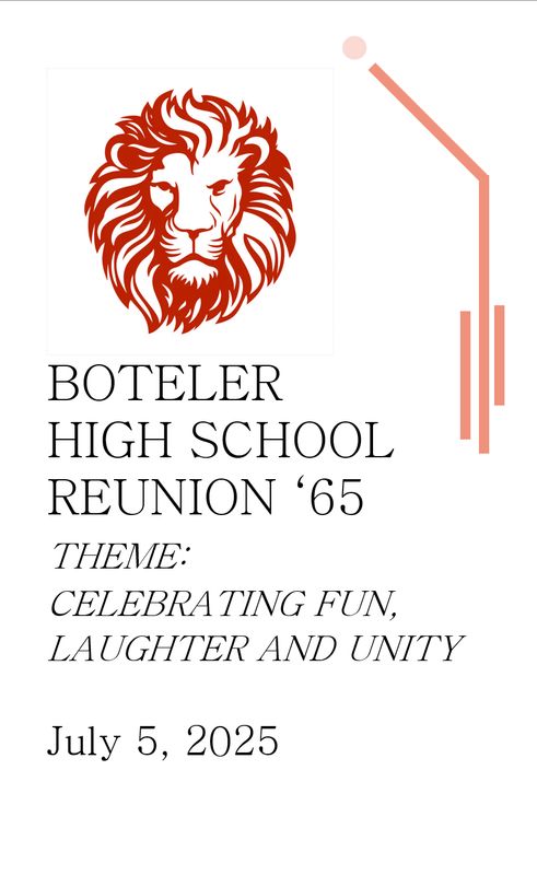 High School Reunion Program with Menus Layout and Printing