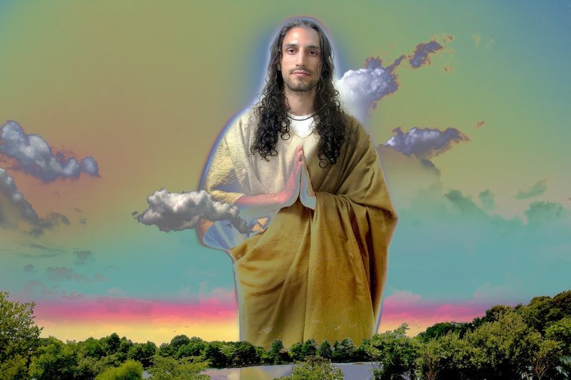 "Praying for Peace above the Silver Lake" #2 24x18 Unframed Canvas Poster