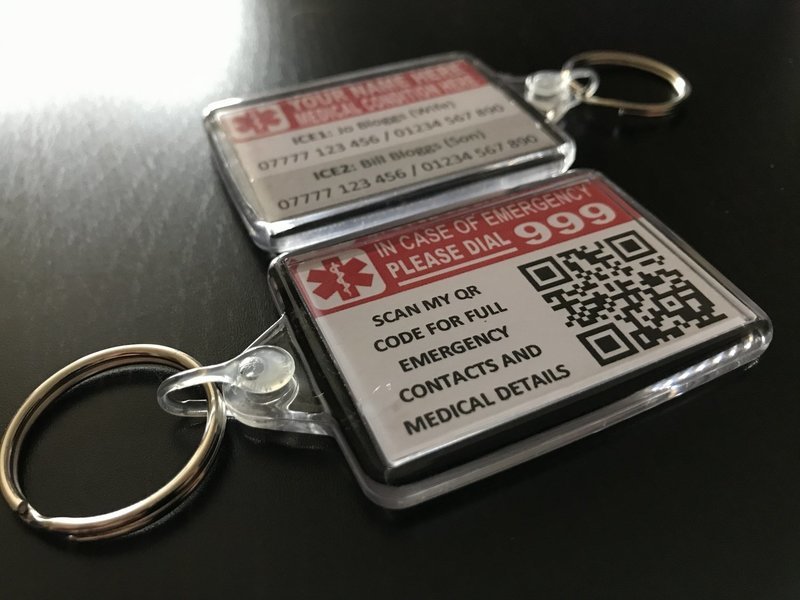 QR Medical Keyring