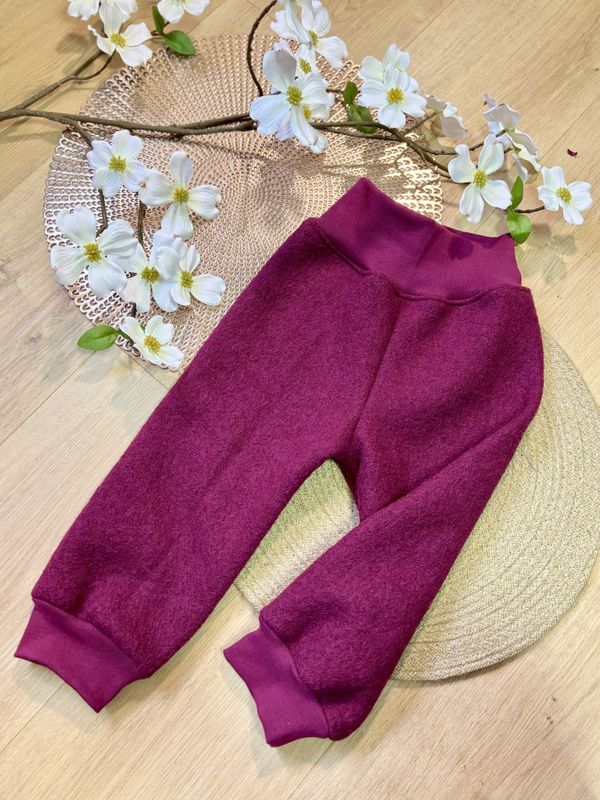 Ungefütterte Walkhose aus 100 % Wolle - handgemacht