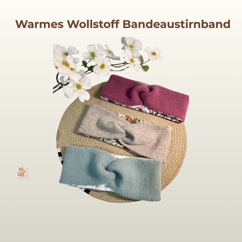 Warmes Wollfleece | Wollwalk Bandeau-Stirnband