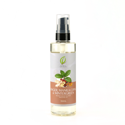 Ginger Manila Copal &amp; Wintergreen Massage Oil 150mL