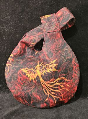 Small Red Phoenix/Red and Black Swirl