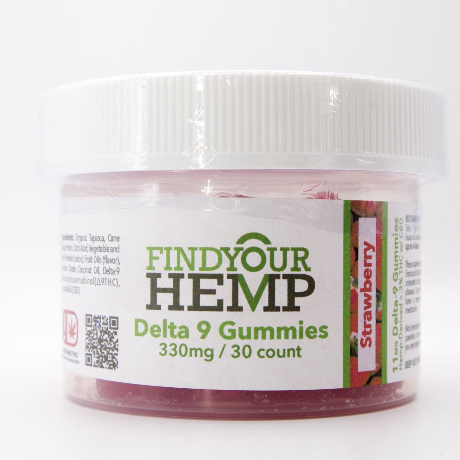 Hemp-Derived ∆9 Gummies, Flavor: Strawberry, Size: 2 Pack
