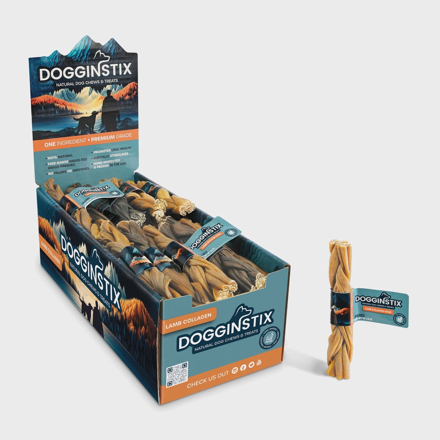 Dogginstix lamb collagen 6&quot;
