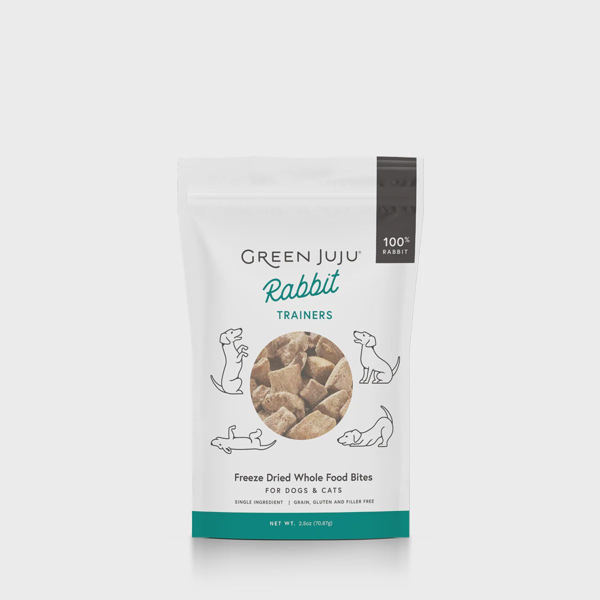 Green Juju Dog/Cat Freeze Dried Trainers Rabbit 2.5 oz