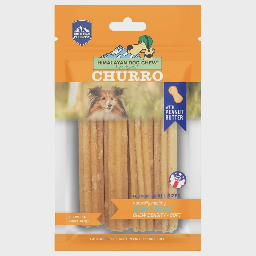 Himalayan Dog Chew Churro Peanut Butter 4 oz