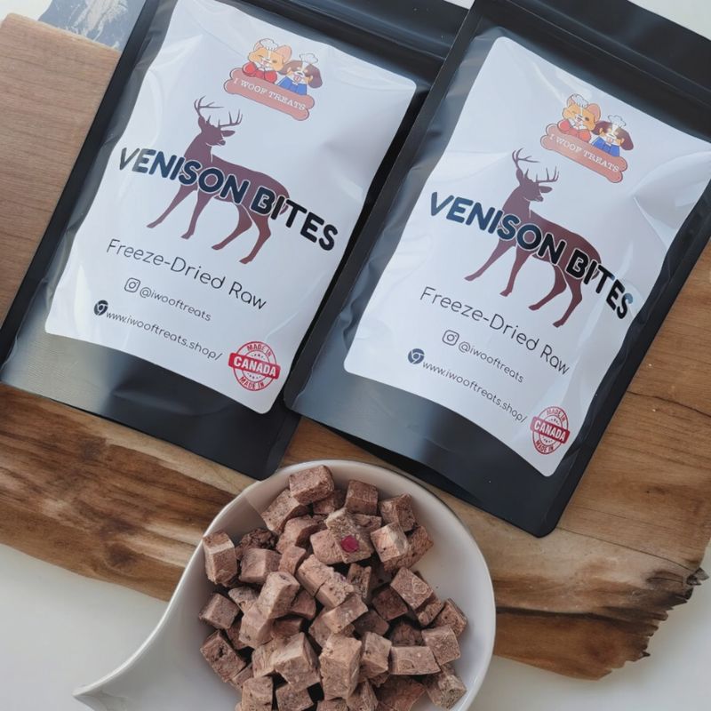I WOOF TREATS Venison Bites