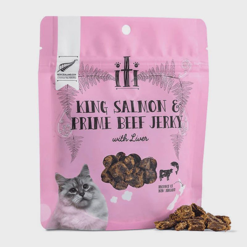 iTi - Treats - Cat - King Salmon &amp; Beef Jerky - 100g