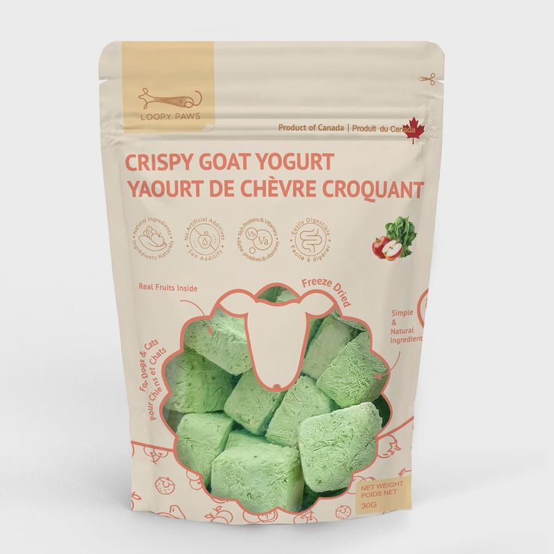 Loopy Paws Crispy Goat Yogurt Chunk Veggie Mix 30g