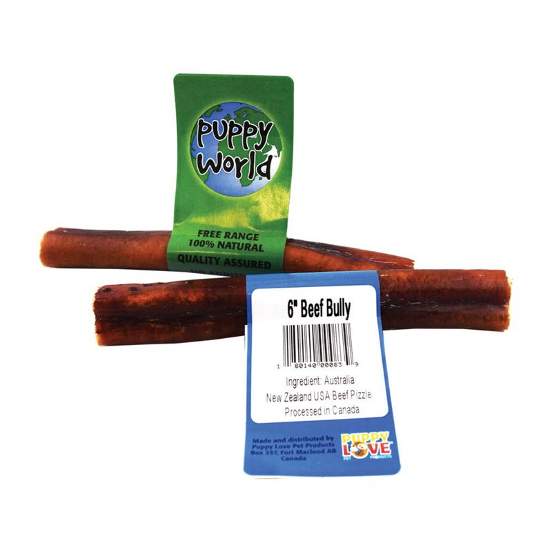 Puppy World Beef Bully Stick 6 inch