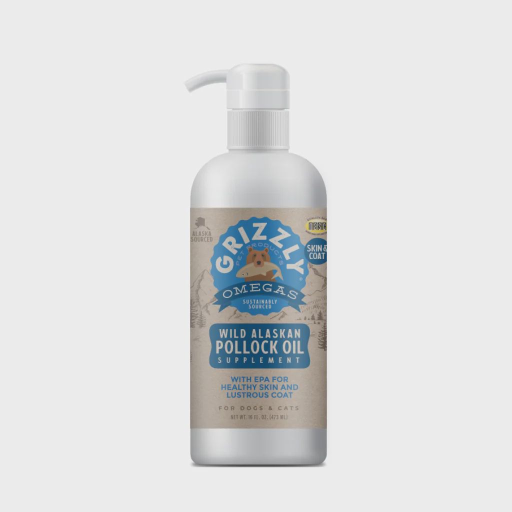 Grizzly Pollock Oil Liquid Supplement 16 oz