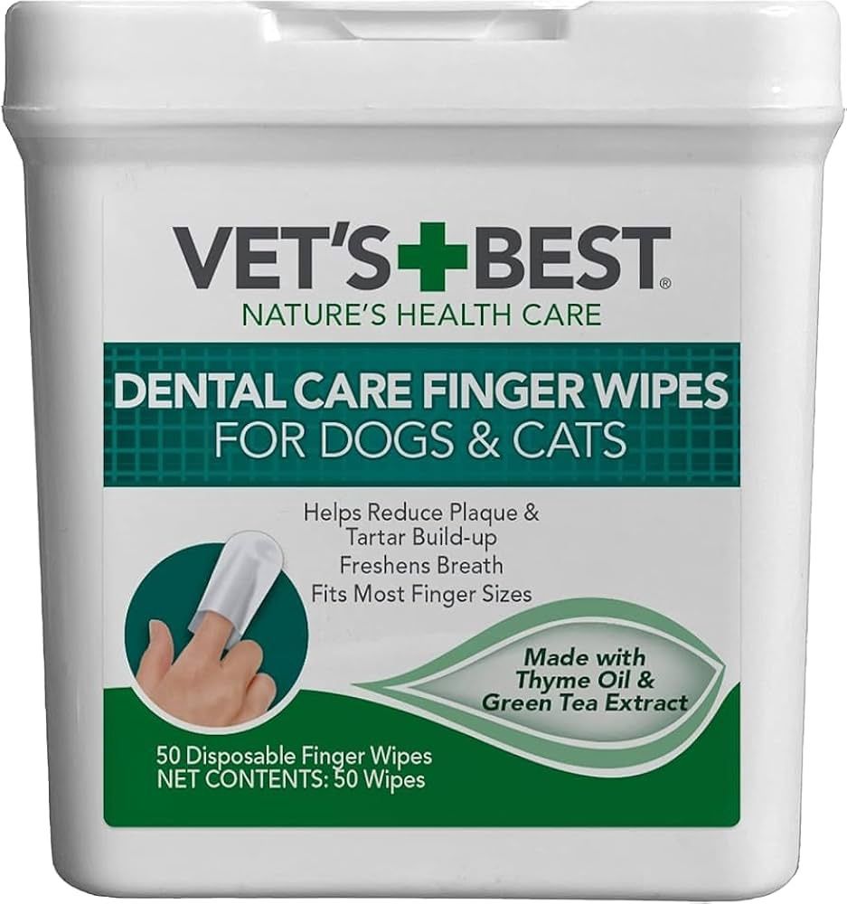 Vet&#39;s Best Dental Care Finger Wipes 50 ct