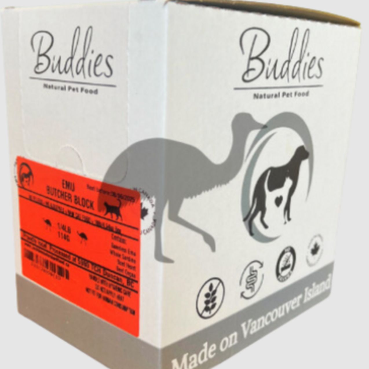Buddies Cat Emu Butcher Block 1/4 LB