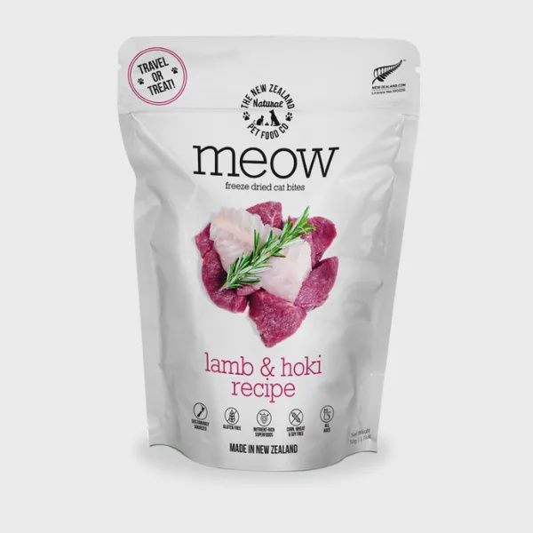 NZ Natural Pet Food Co - Freeze Dried - Treats - Meow - Lamb &amp; Hoki - 50g