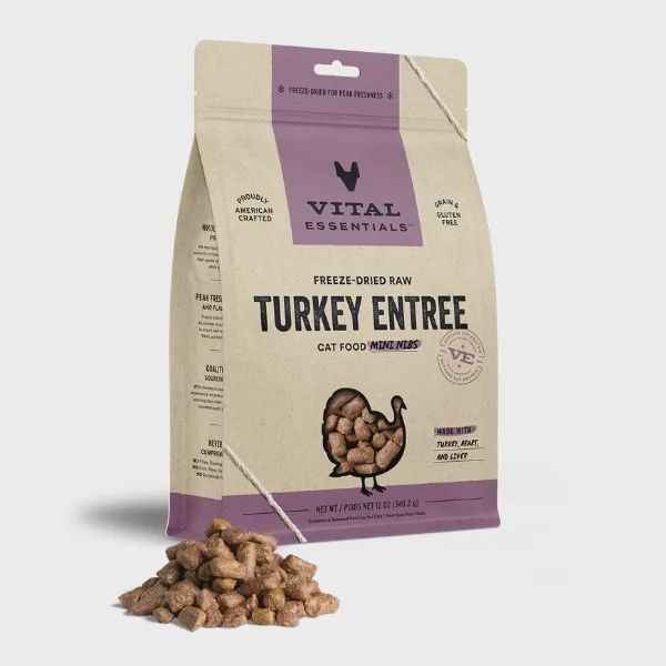 VITAL ESSENTIALS FD Raw Turkey Mini Nibs 12OZ | Cat