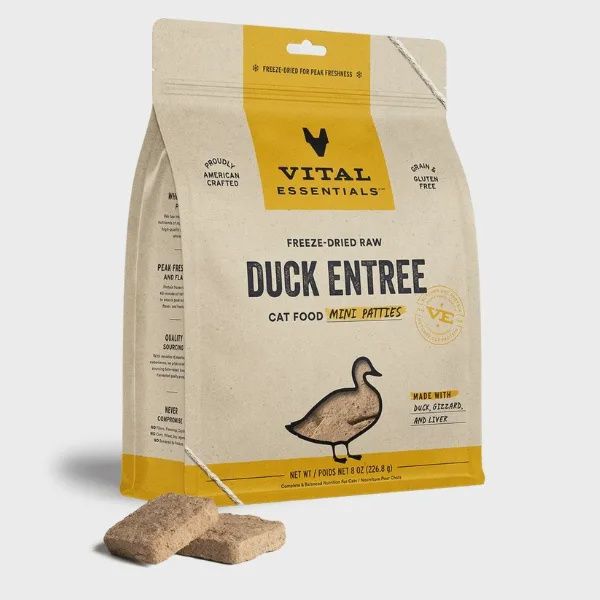 VITAL ESSENTIALS | FD Raw Duck Mini Patties 15OZ | Cat