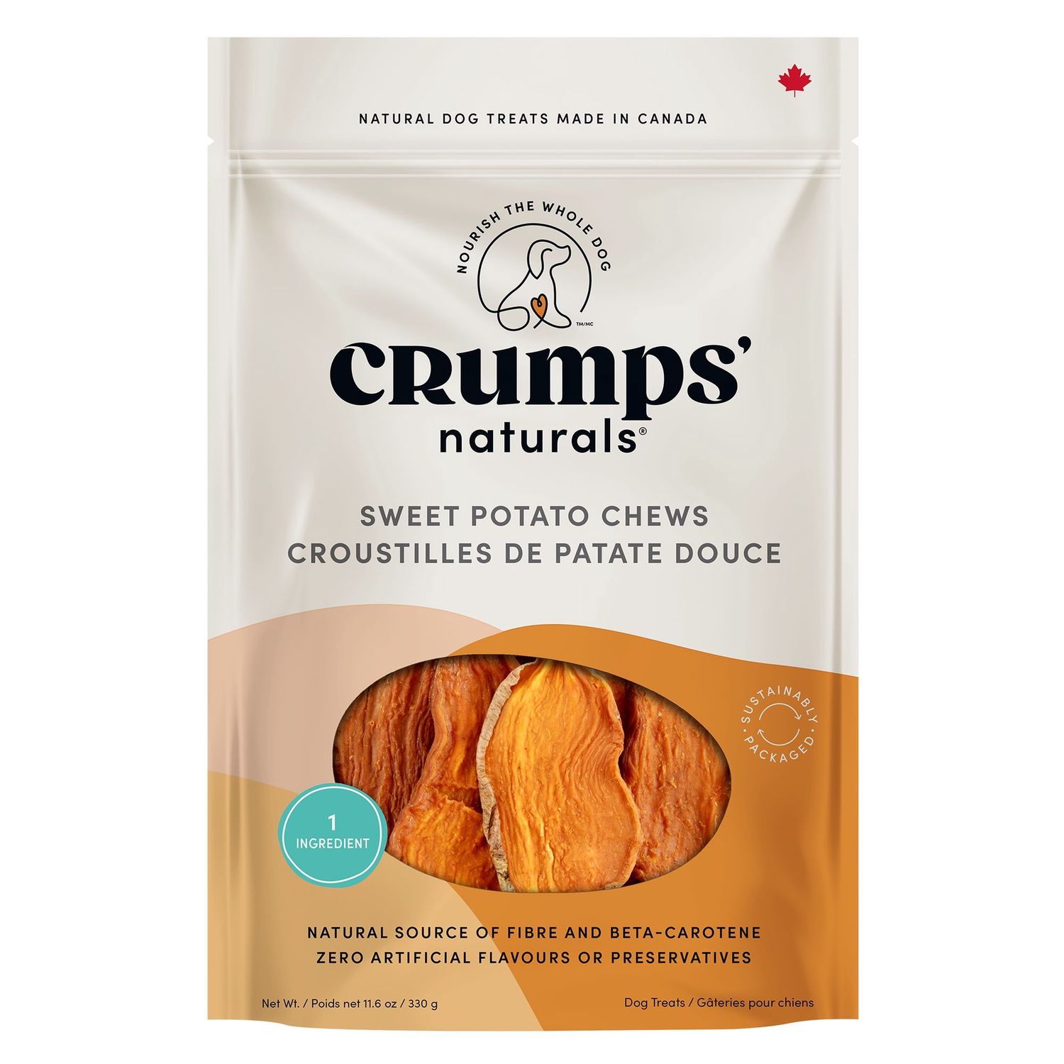 Crumps&#39; Naturals Dog Sweet Potato Chews 11.6 oz