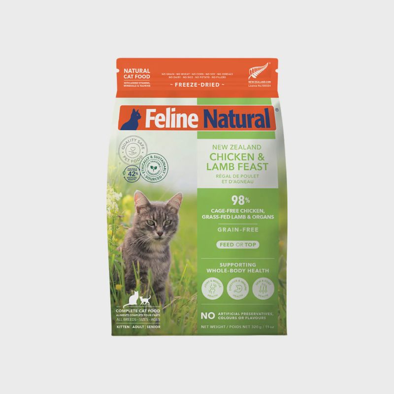 Feline Natural Cat Freeze-Dried Chicken &amp; Lamb 11oz