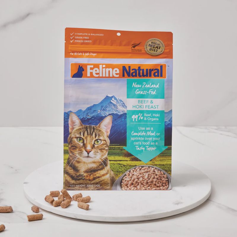 Feline Natural Cat Freeze-Dried Beef &amp; Hoki 11oz / 320g