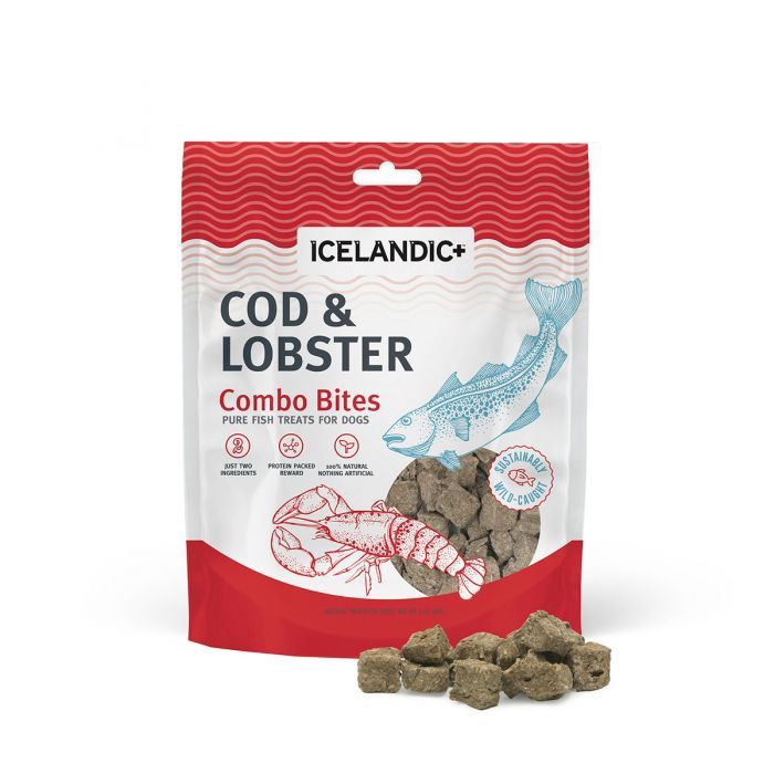 Icelandic+ Dog Combo Bites Cod &amp; Lobster 3 oz