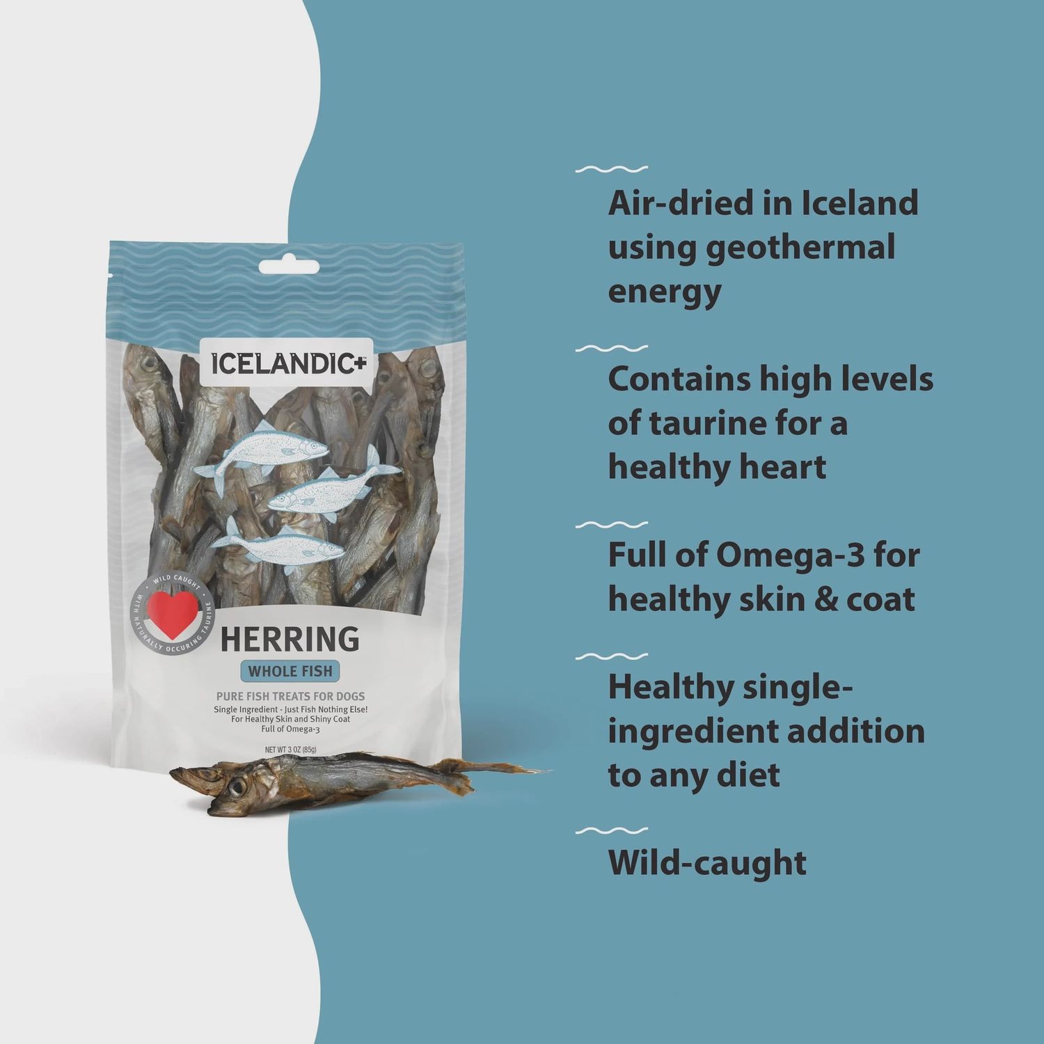 Icelandic+ Dog Whole Fish Herring 3 oz