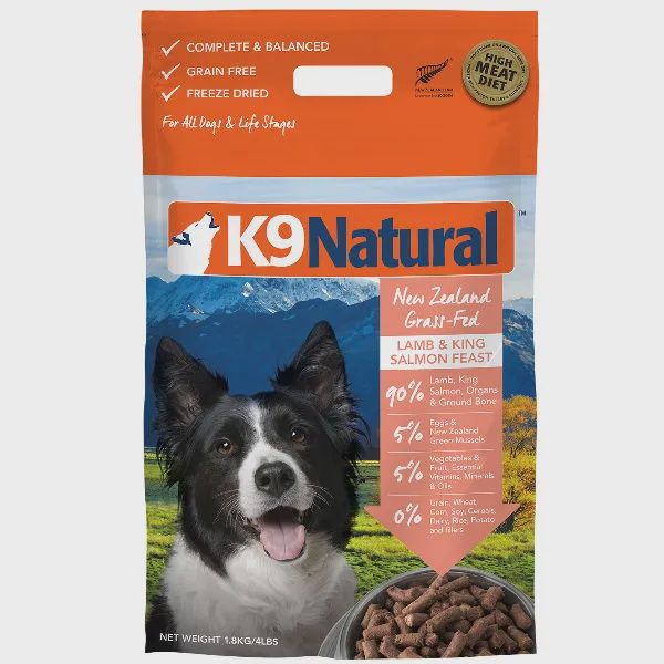 K9 Natural Dog Freeze-Dried Lamb &amp; King Salmon 4lb