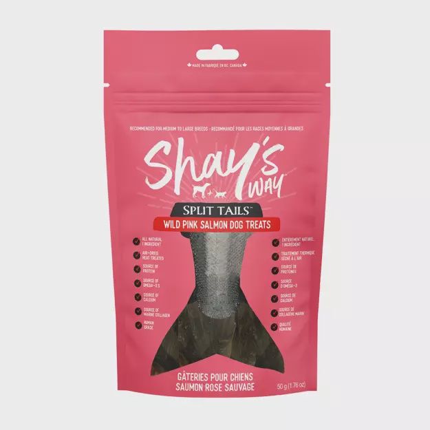 Shay's Way - Air Dried Pink Salmon Split Tails 50g