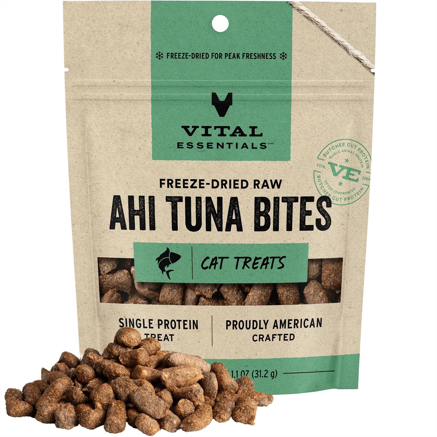 Vital Essentials FD Ahi Tuna Bites 1.1OZ | Cat