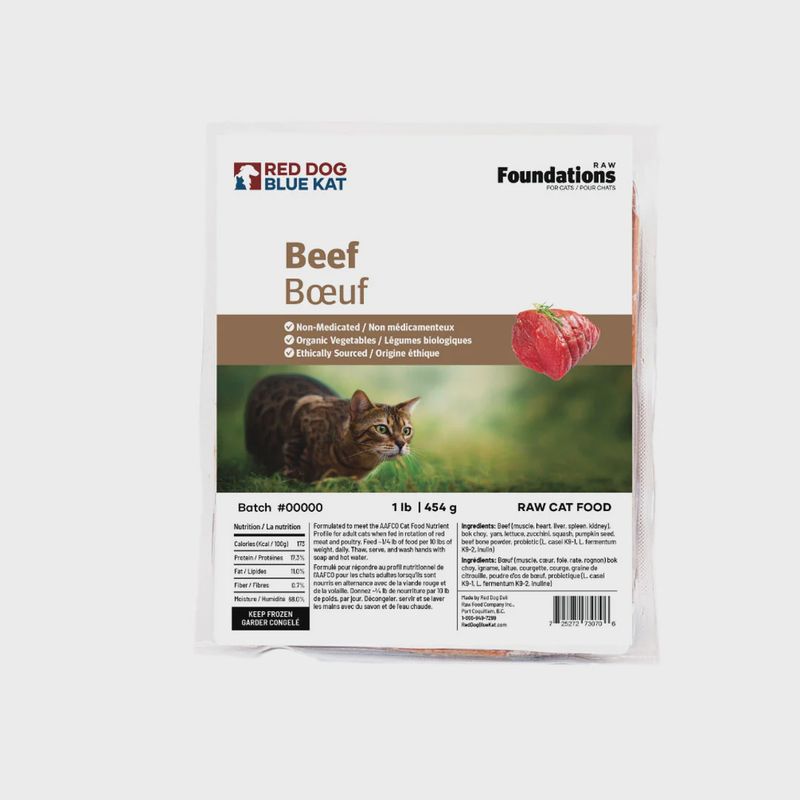 RDBK Foundations Beef Recipe for Cats  4 x 1/4 lb