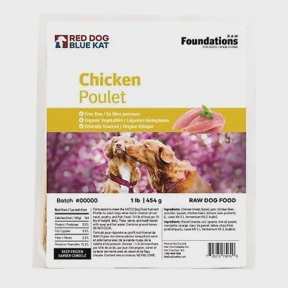 RDBK Foundations Chicken Recipe for Dogs 4 x 1/4 lb