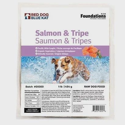 RDBK Foundations Salmon &amp; Tripe Recipe for Dogs 4 x 1/4 lb