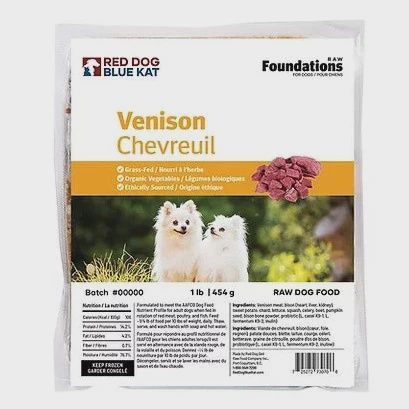 RDBK Foundations Venison Recipe for Dogs 4 x 1/4 lb