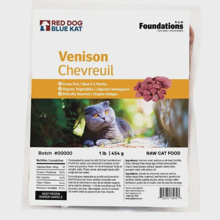 RDBK Foundations Venison Recipe for Cats 4 x 1/4 lb