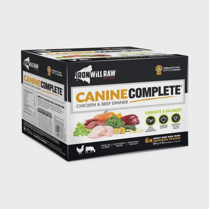 Iron Will Raw Dog Complete Chicken &amp; Beef Dinner 6/1 lb