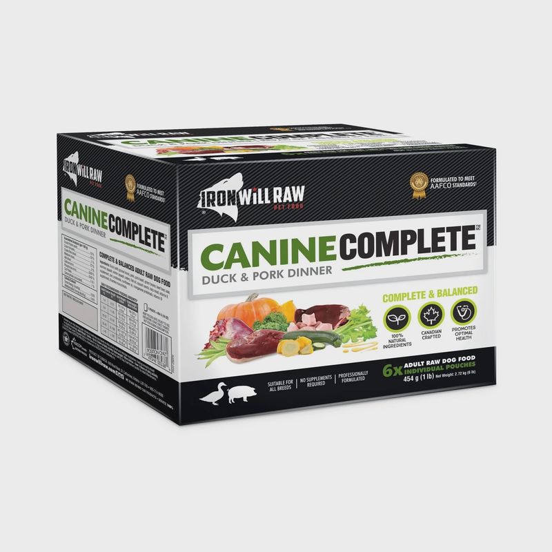 Iron Will Raw Dog Complete Duck &amp; Pork Dinner 6/1 lb