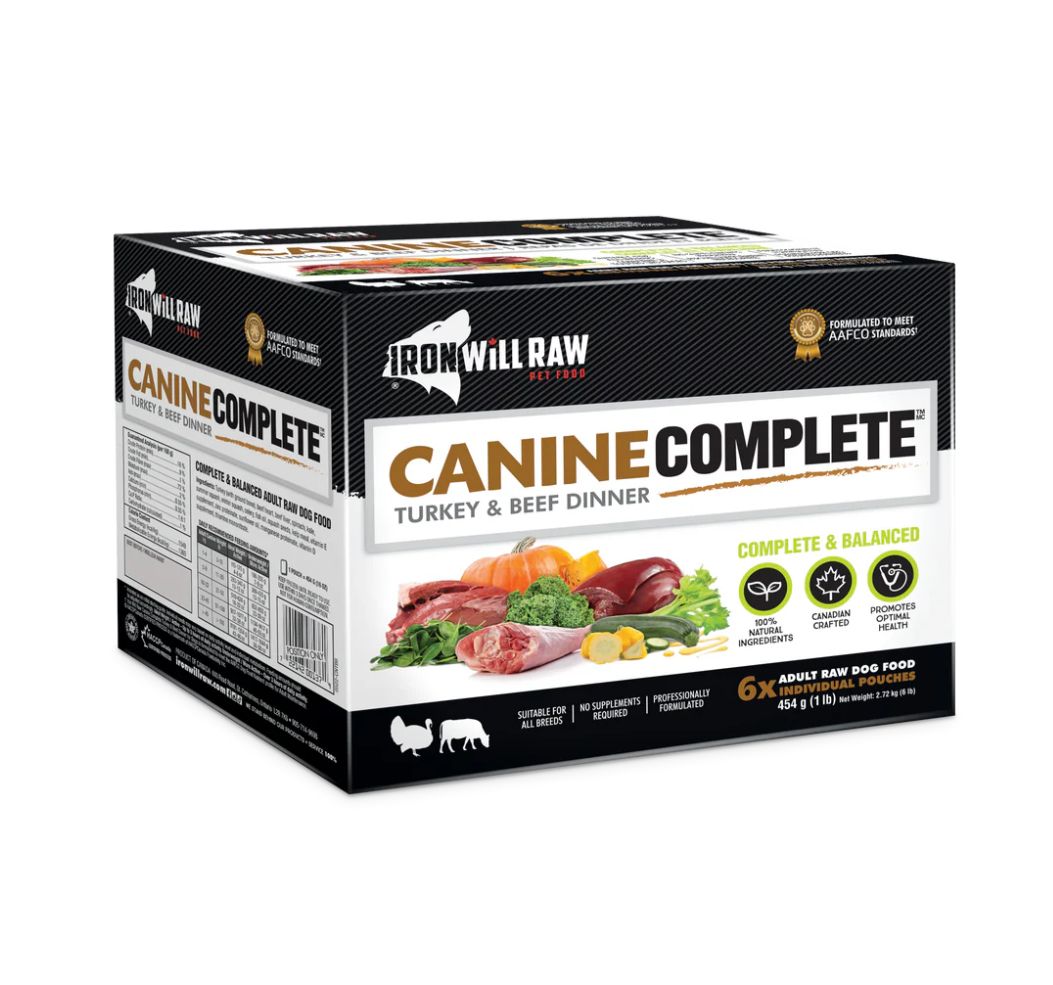 Iron Will Raw Dog Complete Turkey &amp; Beef Dinner 6/1 lb