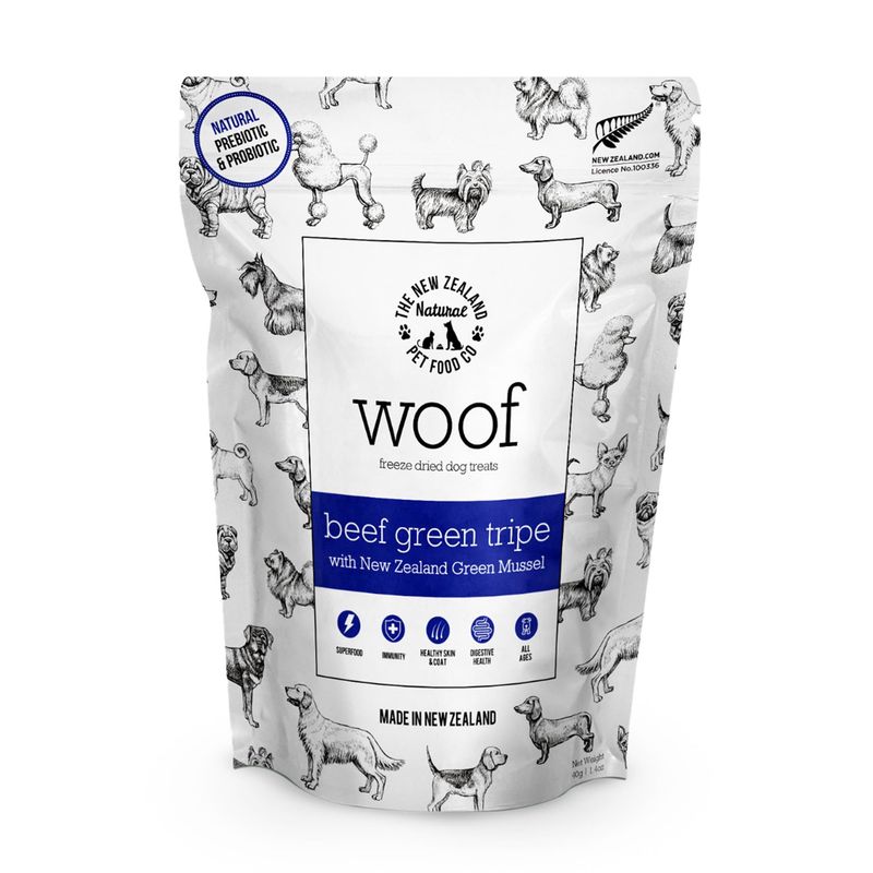 NZ Natural Pet Food Co - Freeze Dried- Treats - Woof - Beef Green Tripe 40g