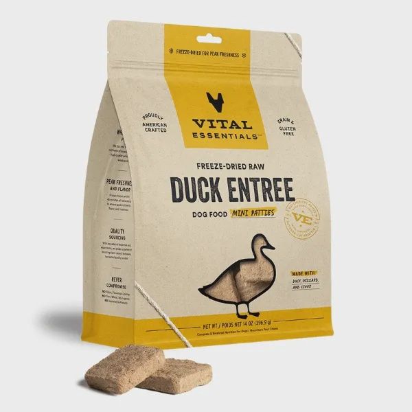 Vital Essentials - Dog Mini Patties Freeze Dried - Duck - 14 oz