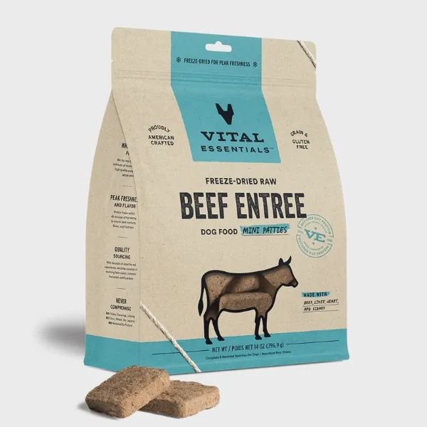 Vital Essentials FD Raw Beef Entree Mini Patties 14OZ