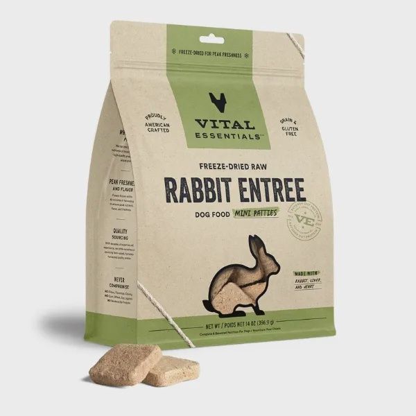Vital Essential FD Raw Rabbit Entree Mini Patties 14OZ