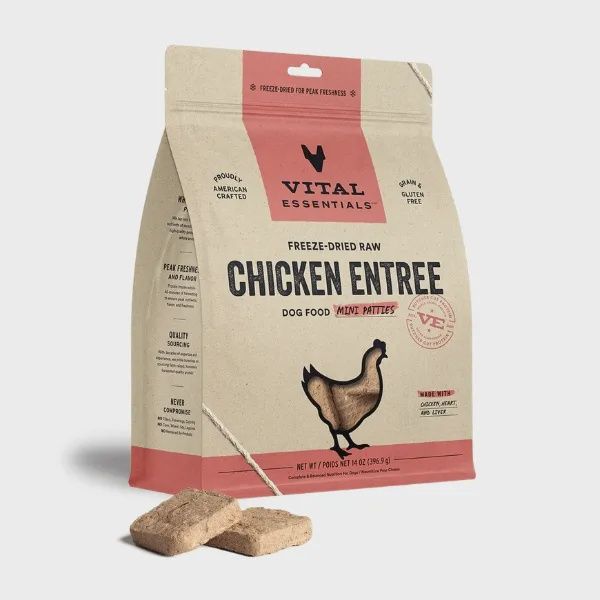 Vital Essentials - Dog Mini Patties Freeze Dried - Chicken - 14 oz