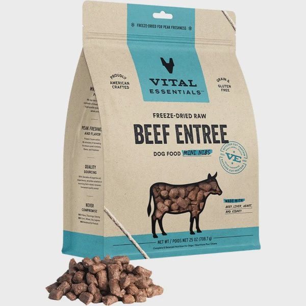VITAL ESSENTIALS FD Raw Beef Entree Mini Nibs 25OZ