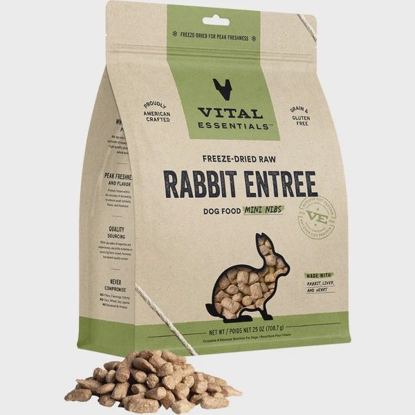 Vital Essentials FD Raw Rabbit Entree Mini Nibs 25OZ