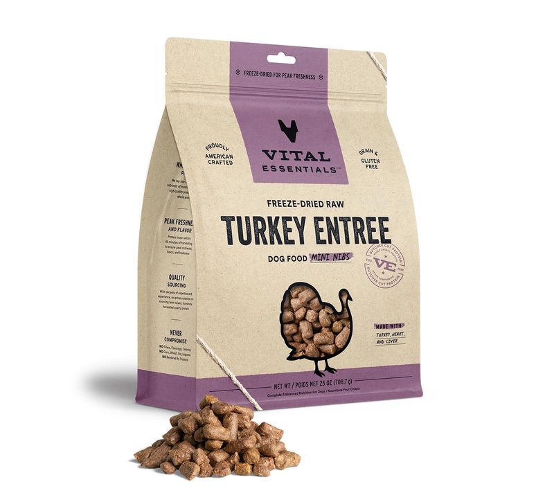 VITAL ESSENTIALS FD Raw Turkey Entree Mini Nibs 25OZ
