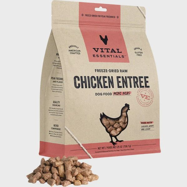 VITAL ESSENTIALS | FD Raw Chicken Entree Mini Nibs 25OZ
