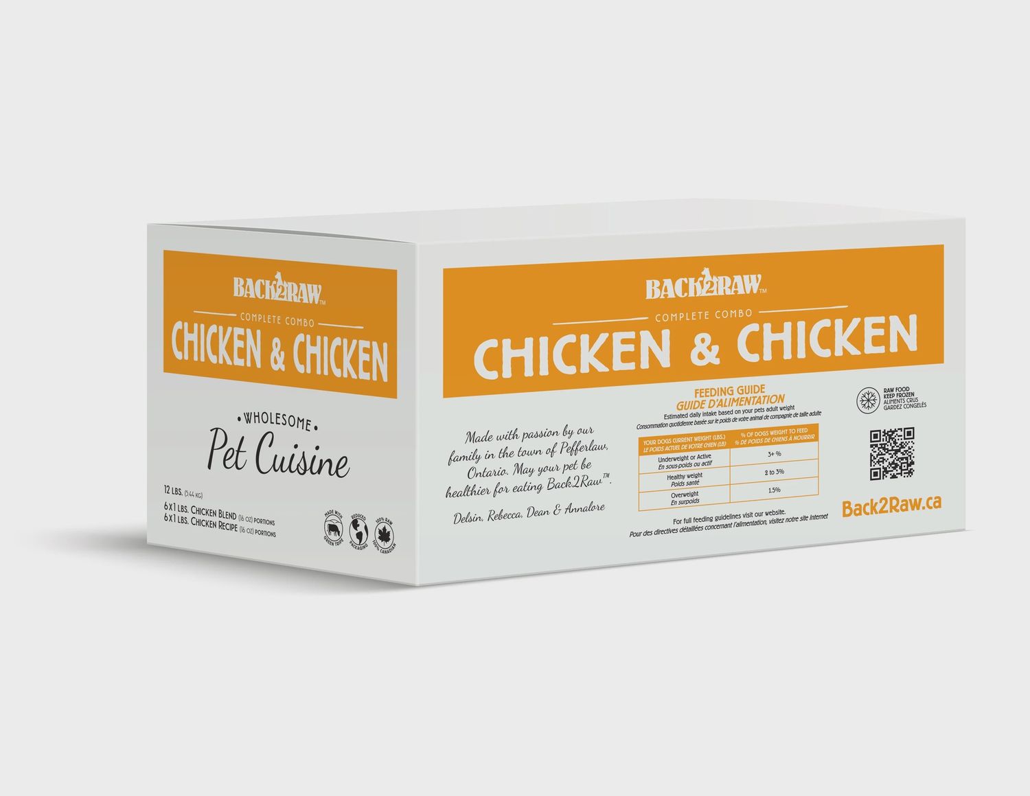 BACK2RAW Dog Complete Combo Chicken and Chicken Blend 12lb