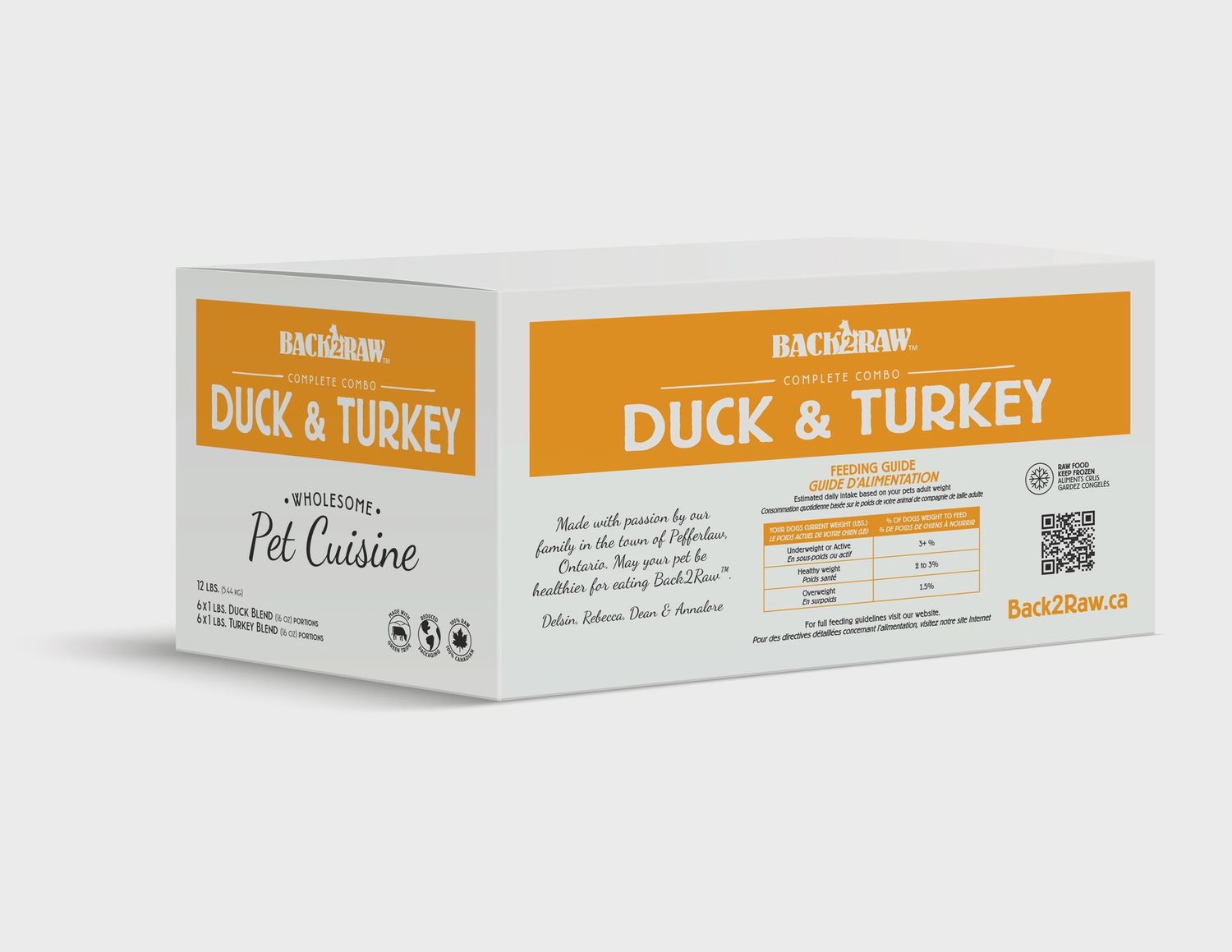 BACK2RAW Dog Complete Combo Turkey and Duck Blend 12lb