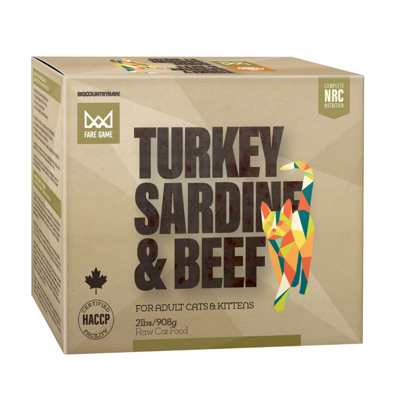 BCR Fare Game Turkey, Sardine and Beef - 2 lb