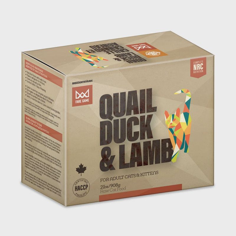 BCR Fare Game Quail, Duck and Lamb - 2 lb